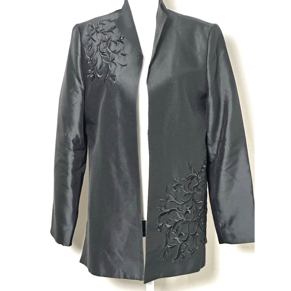 Victor Costa Women's Black Evening Jacket Sequence Size (S)